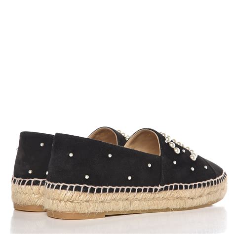 chanel espadrilles black pearl|shop Chanel espadrilles online.